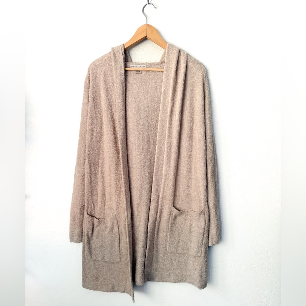 Barefoot Dreams Chic Lite Tan hooded Long Cardigan